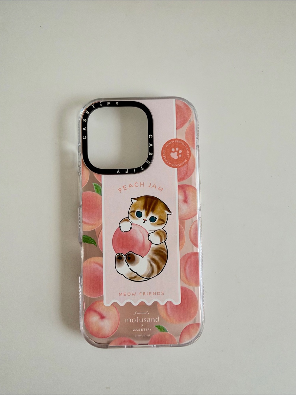 Casetify Peach Jam Cat Clear Pink Iphone 16 Pro Case